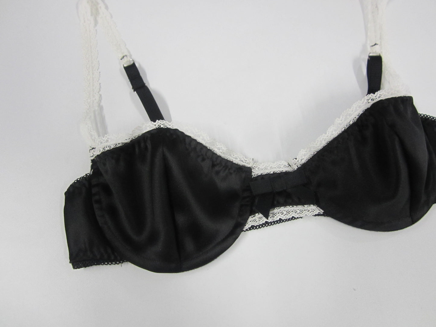 satin lace wire bra