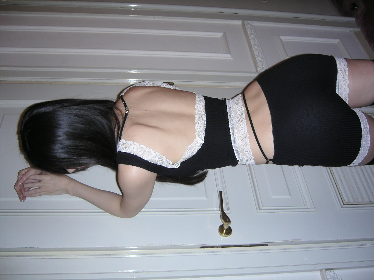 back open lib lace tops