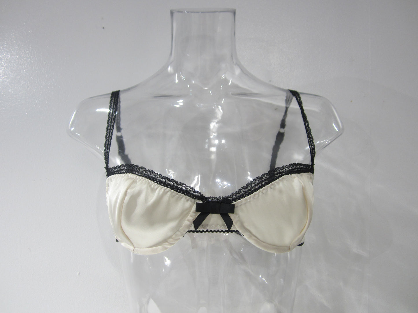 satin lace wire bra