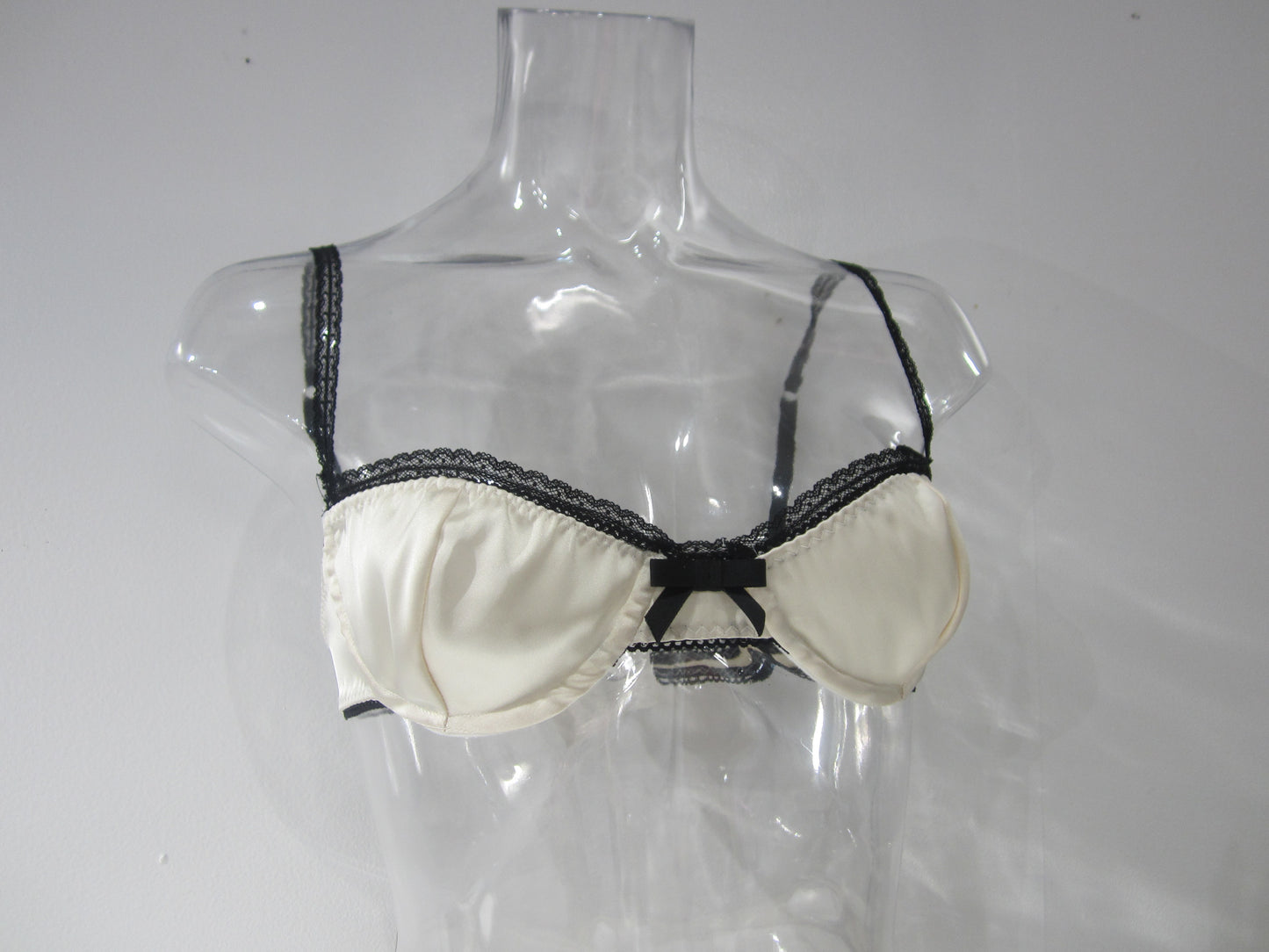 satin lace wire bra
