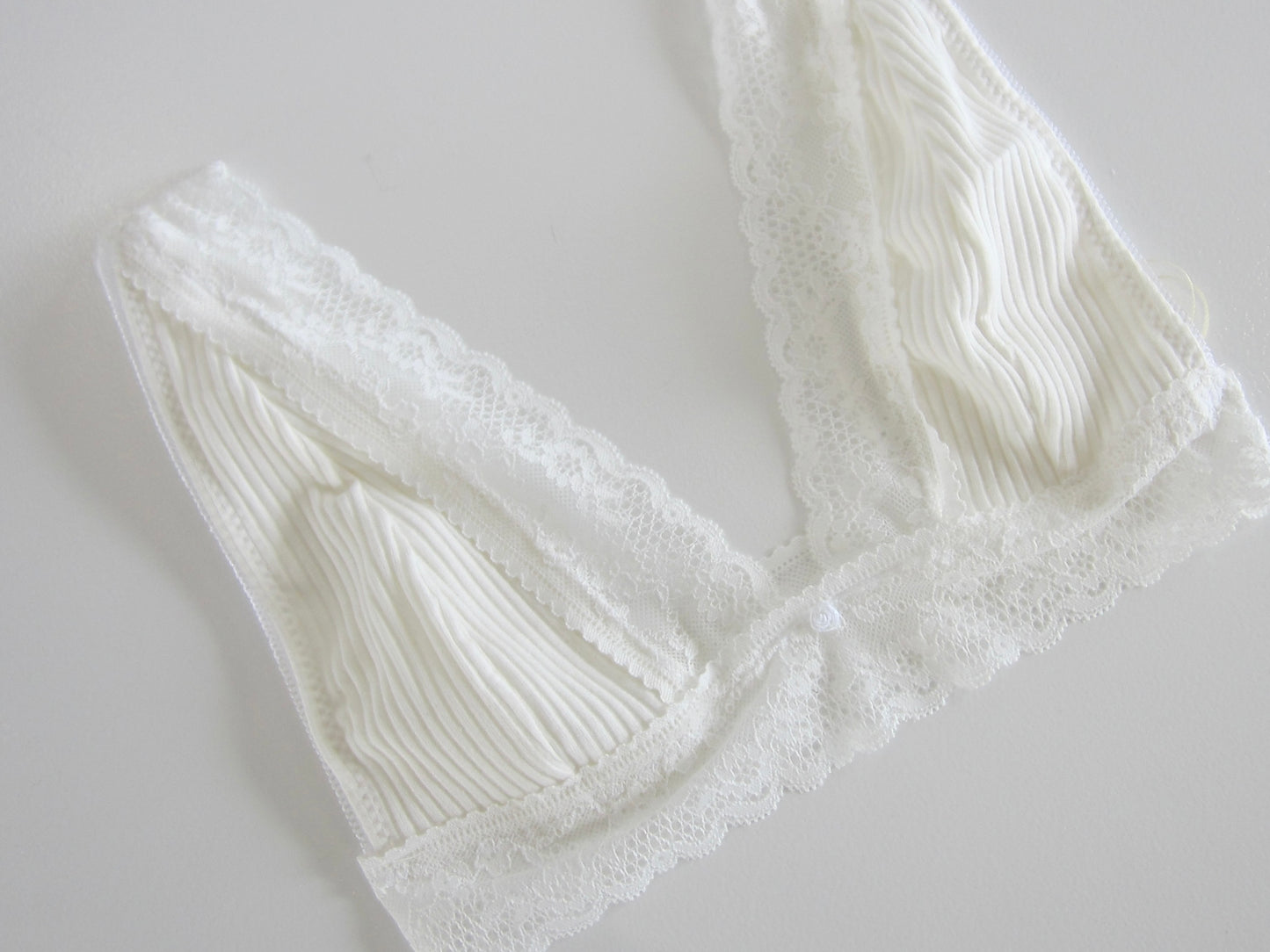 rib lace bra