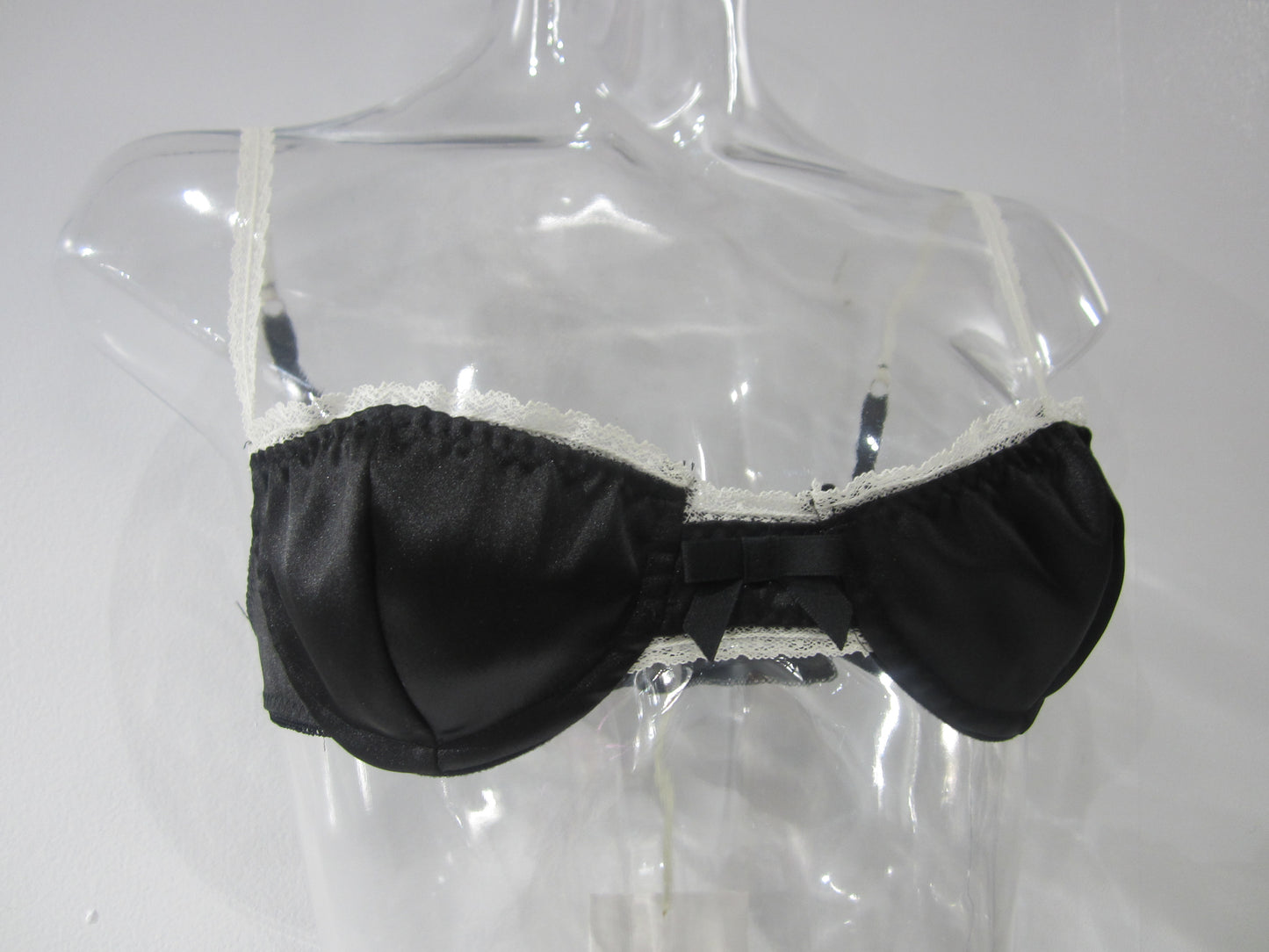 satin lace wire bra