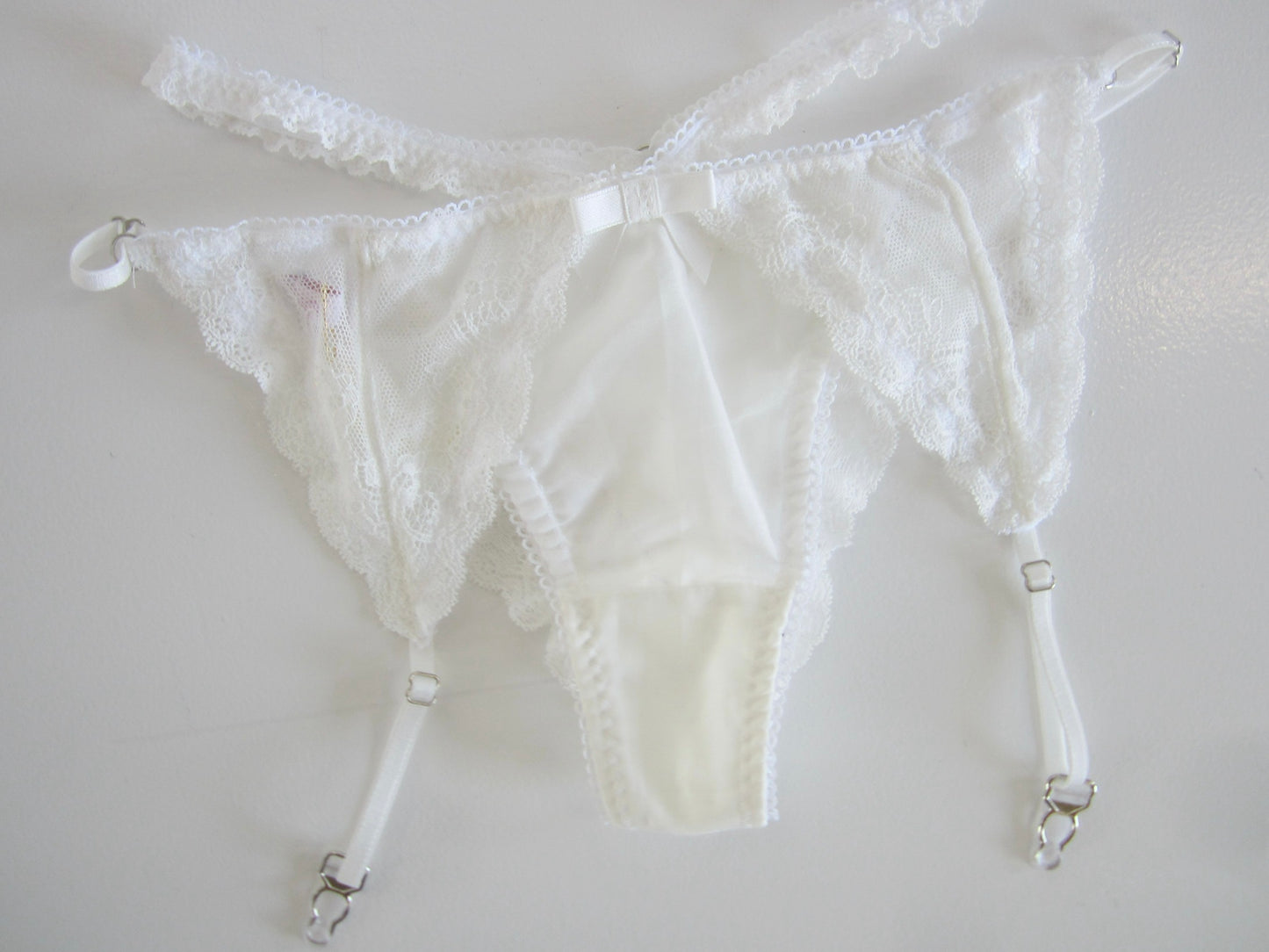 lace silkcotton garter shorts