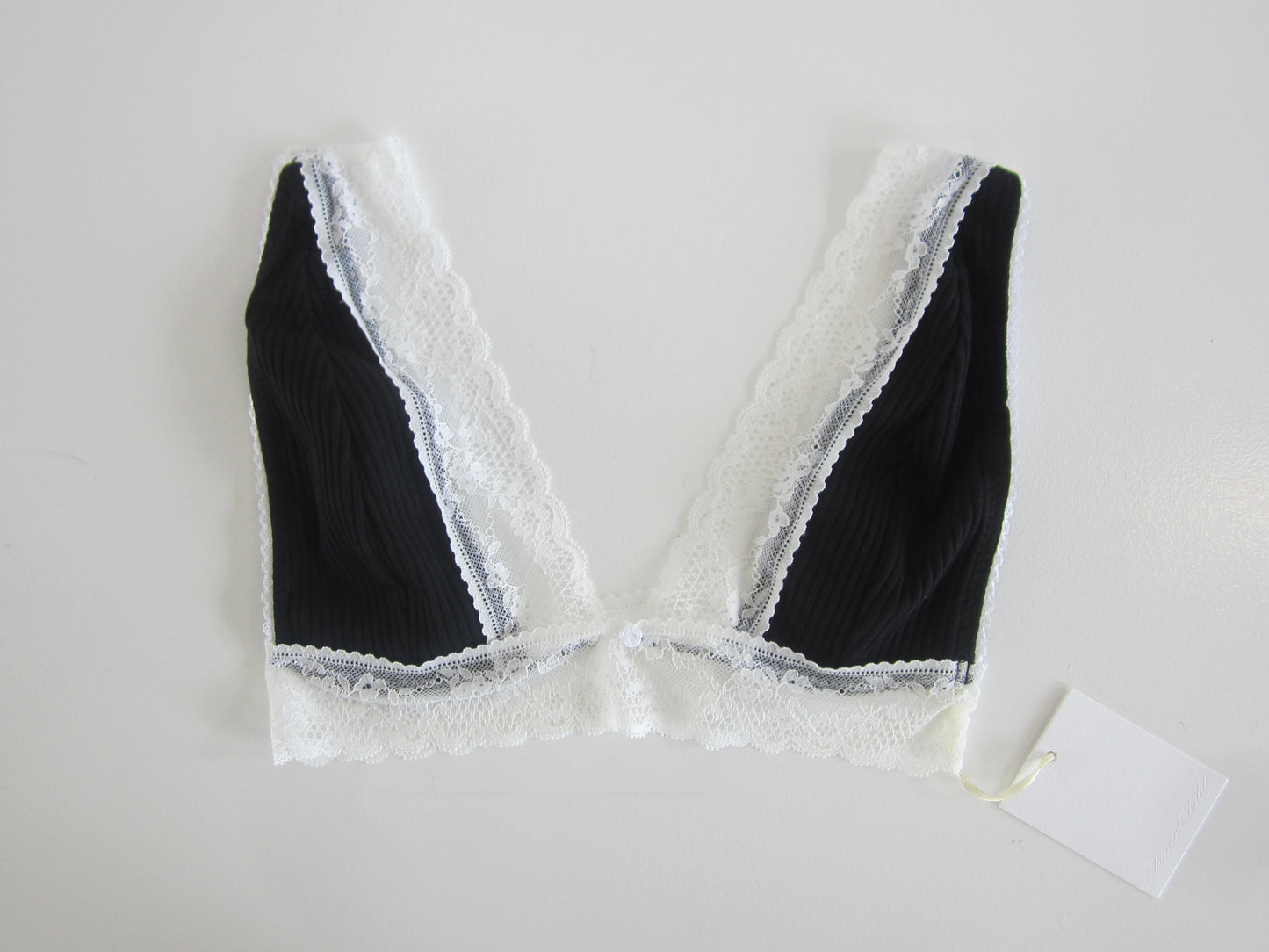 rib lace bra
