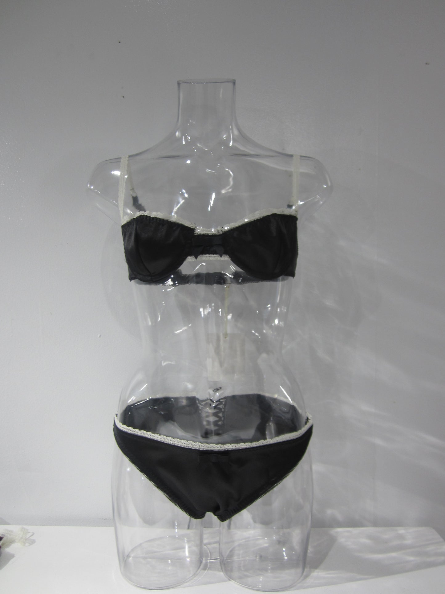 satin lace wire bra