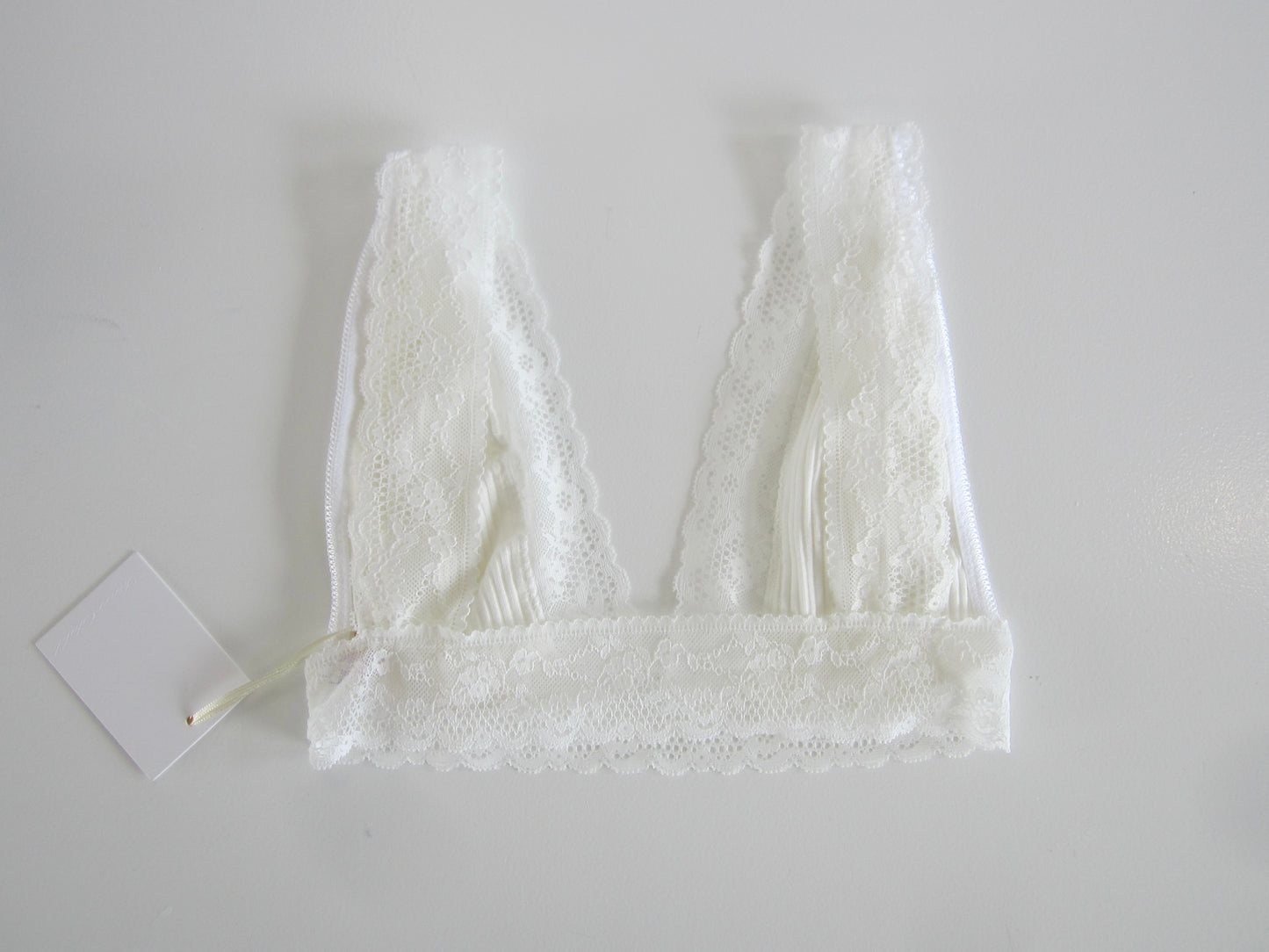 rib lace bra