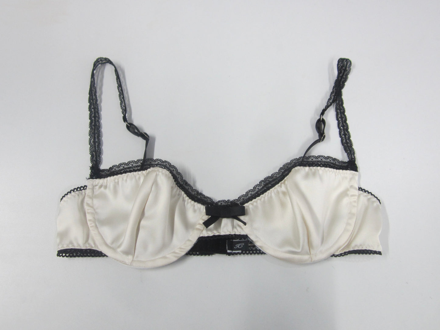 satin lace wire bra