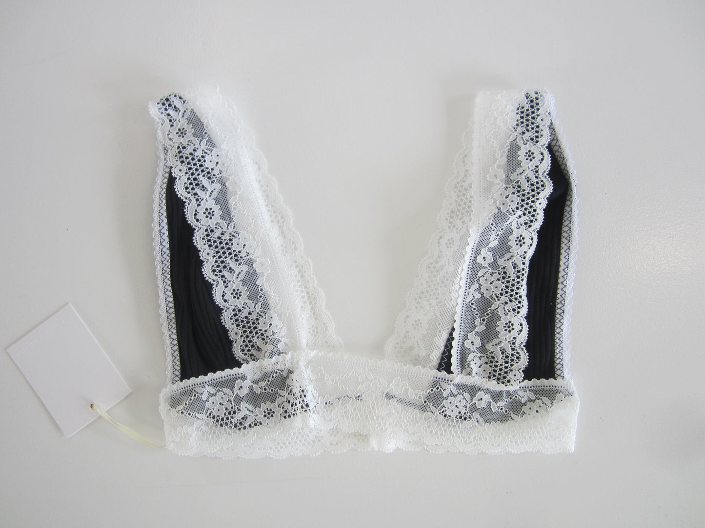 rib lace bra