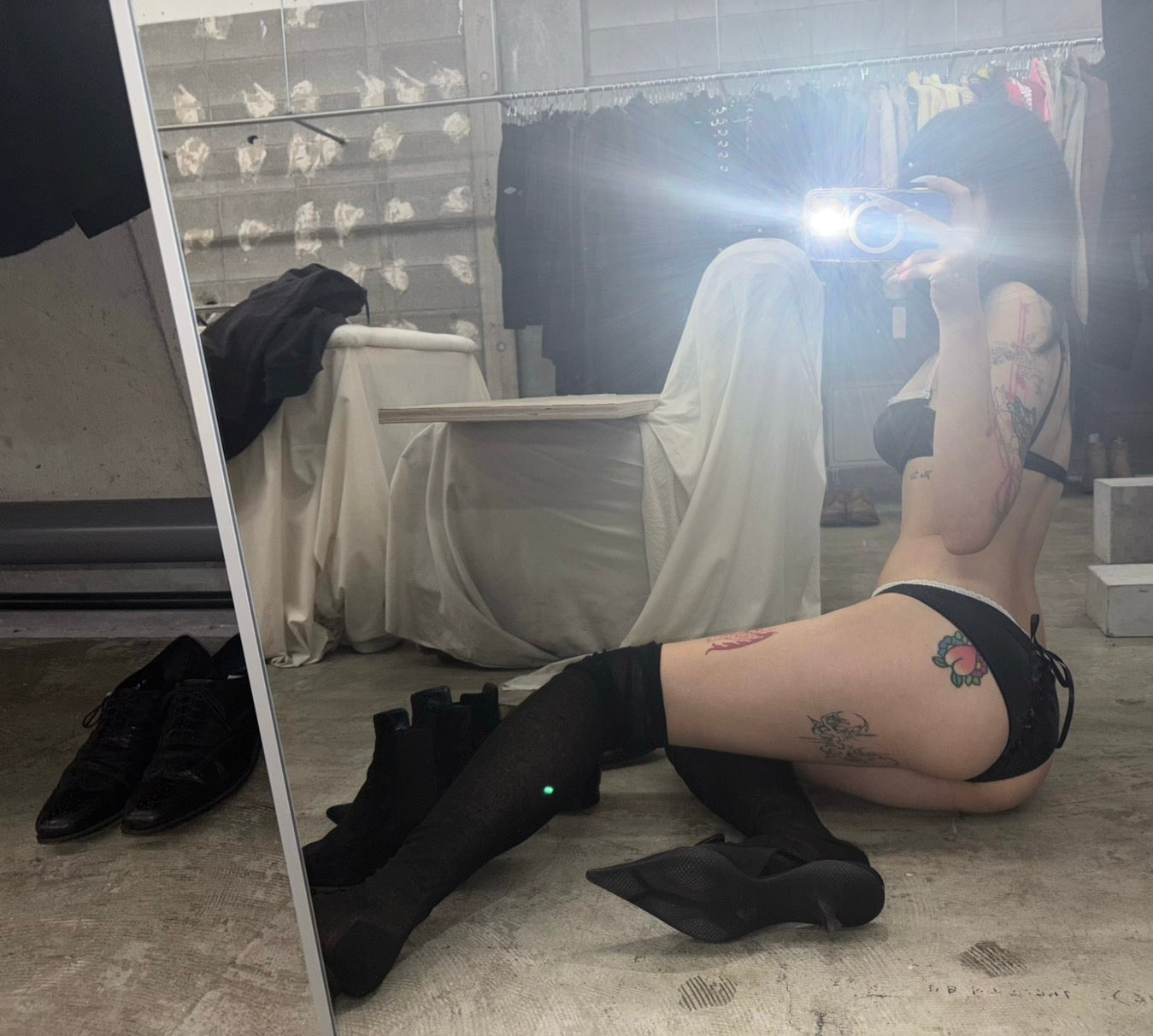 satin Lace-upshorts