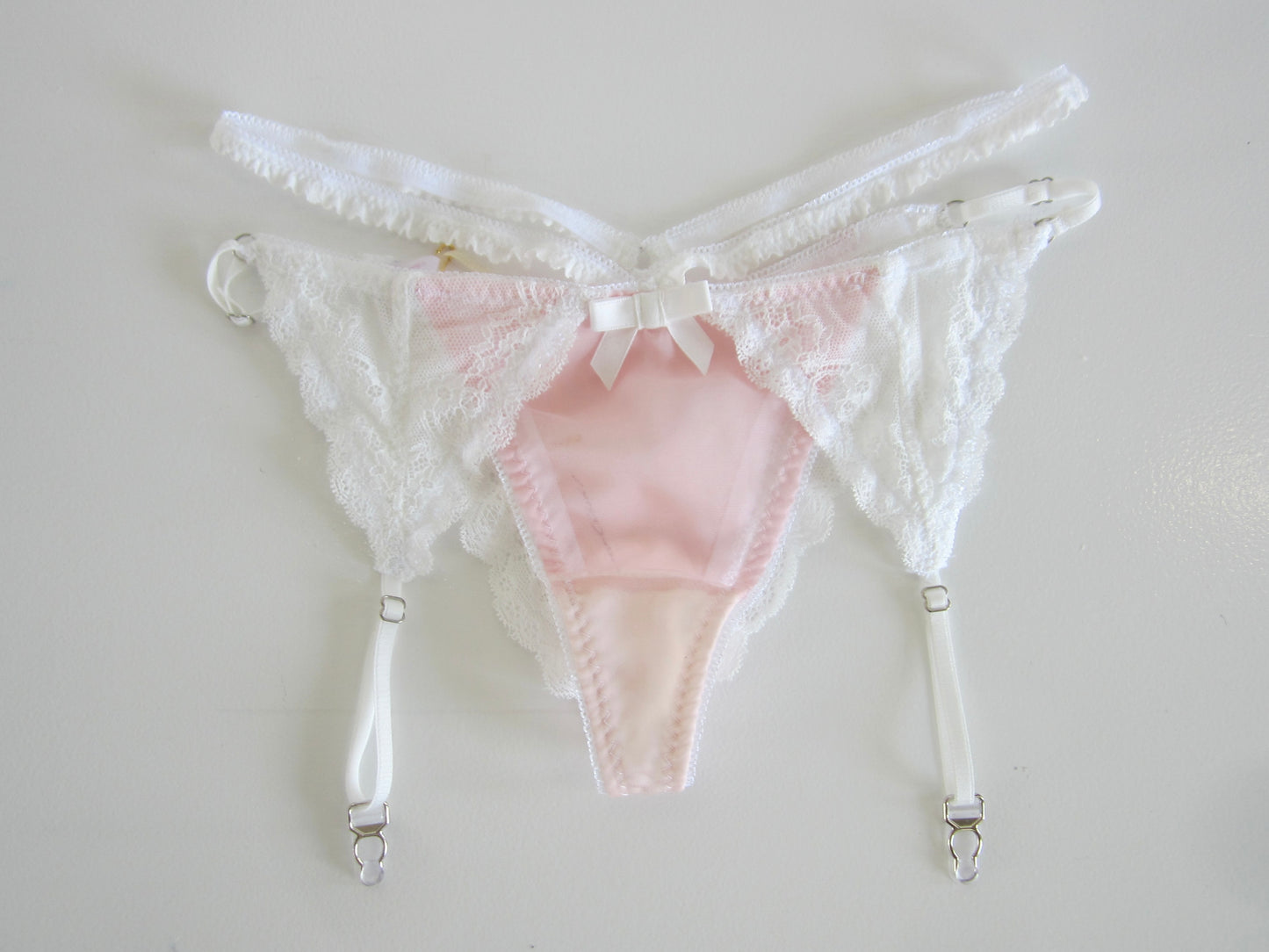 lace silkcotton garter shorts