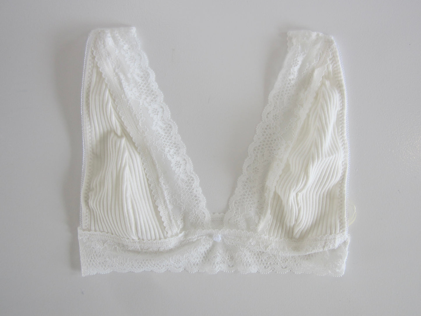 rib lace bra