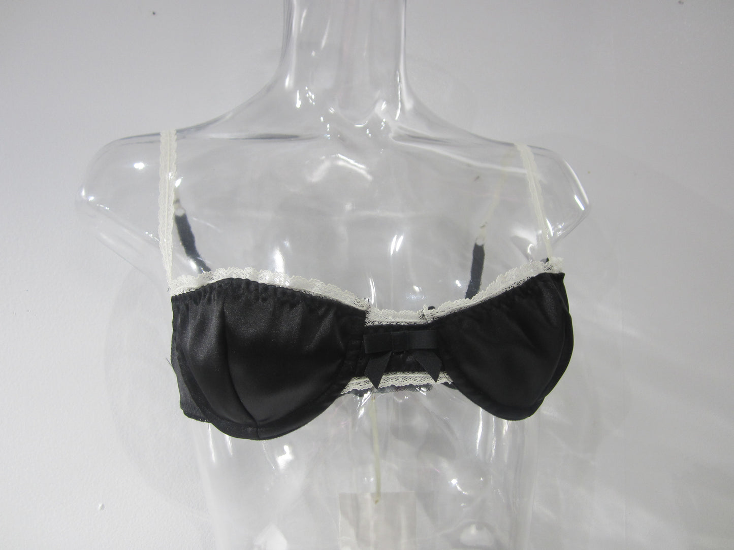 satin lace wire bra