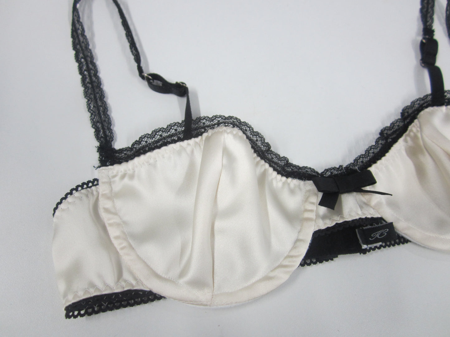 satin lace wire bra