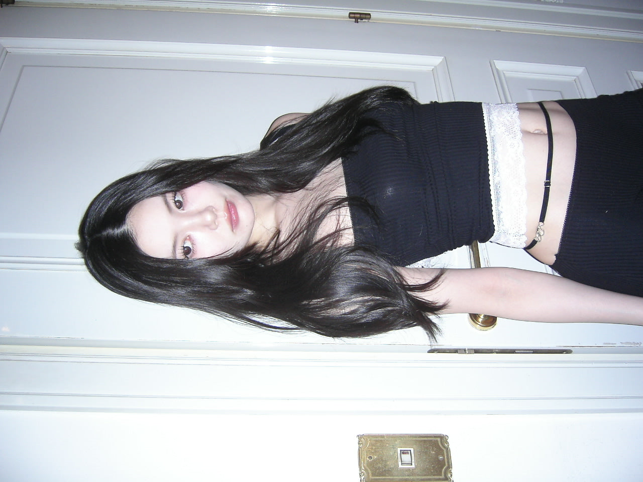 back open lib lace tops
