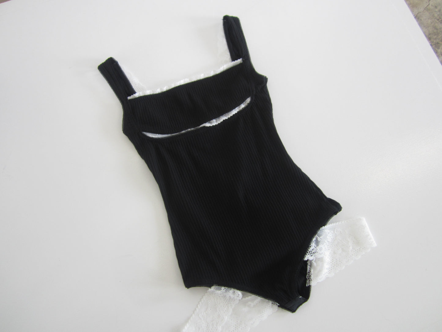 back open lib lace body suit