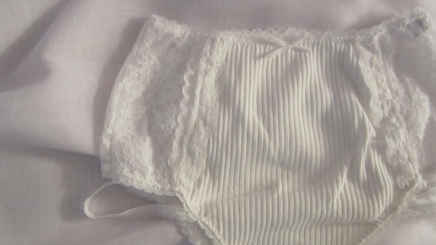 rib lace high shorts