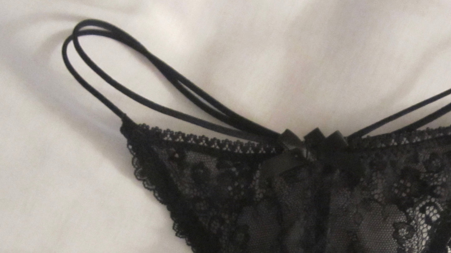 lace ribbon tanga