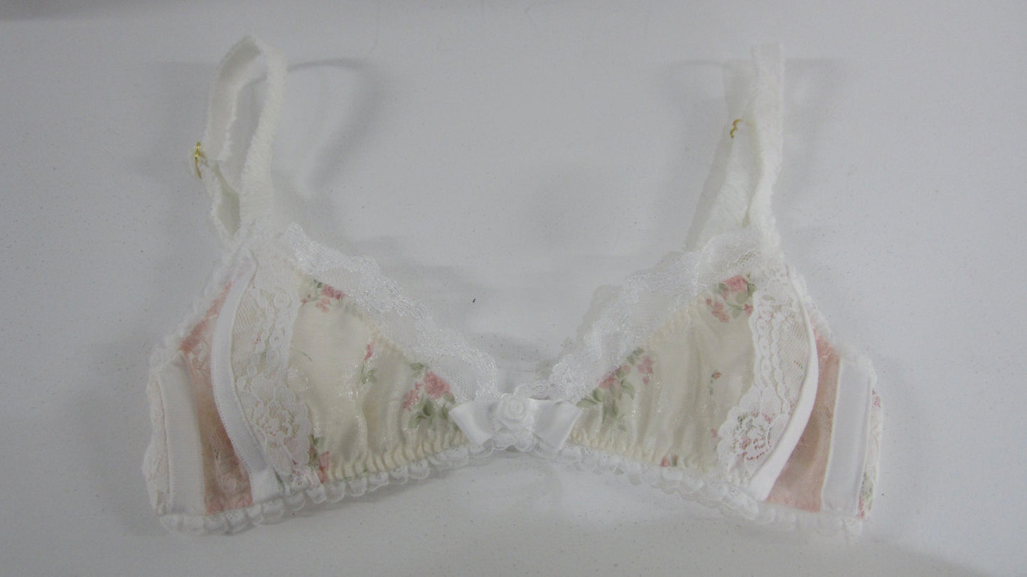 Rose ribbon bra