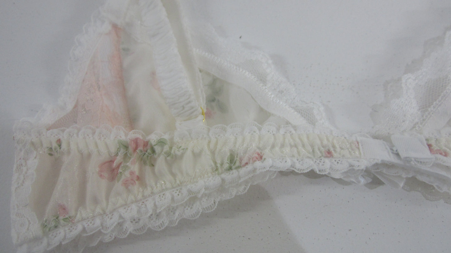 Rose ribbon bra