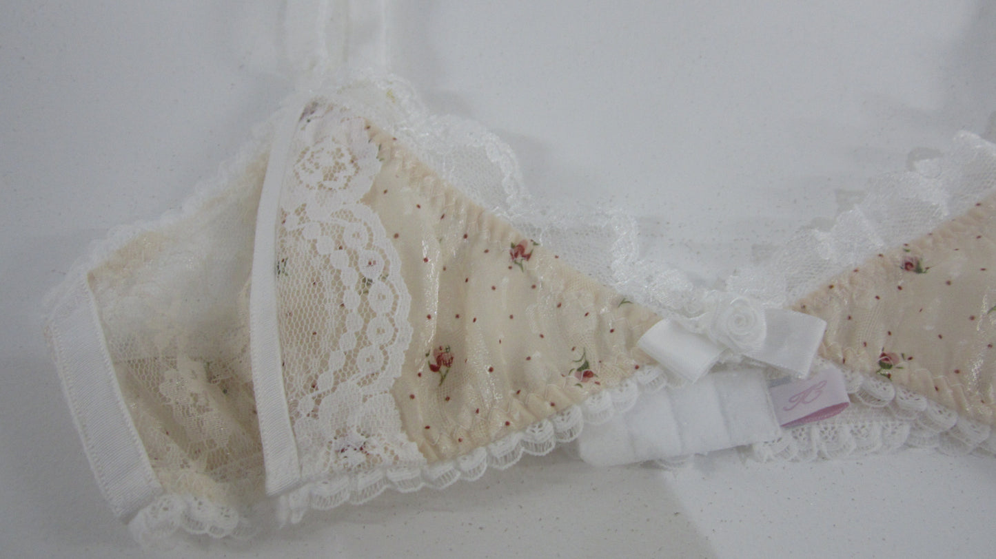Rose ribbon bra