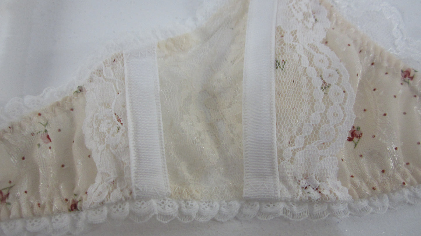 Rose ribbon bra