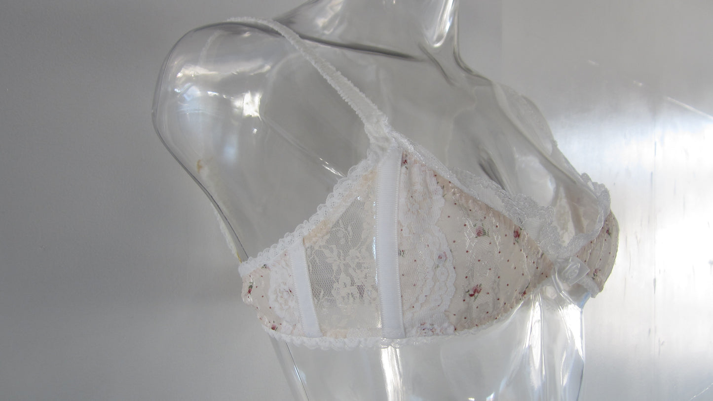 Rose ribbon bra