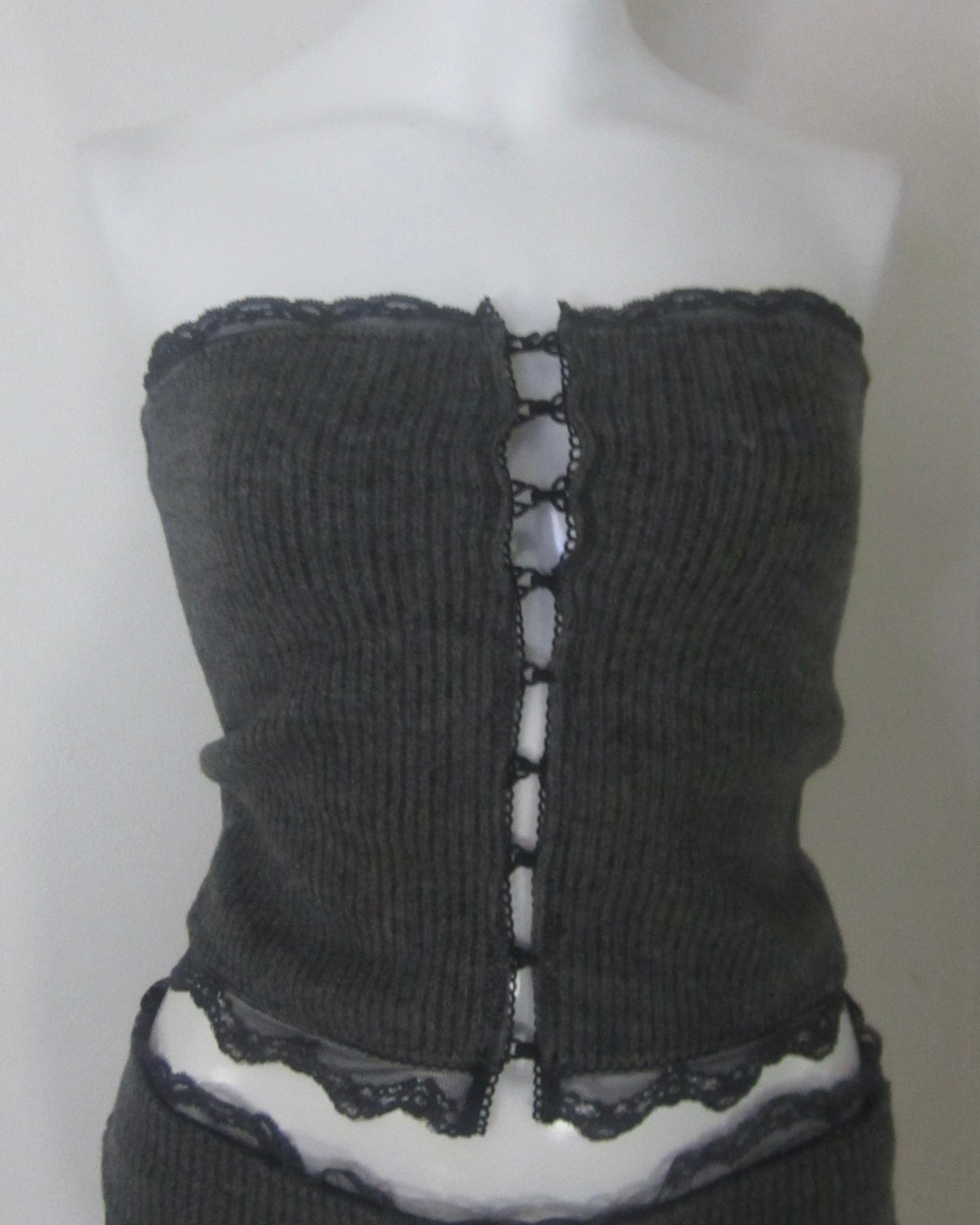 Lace rib top