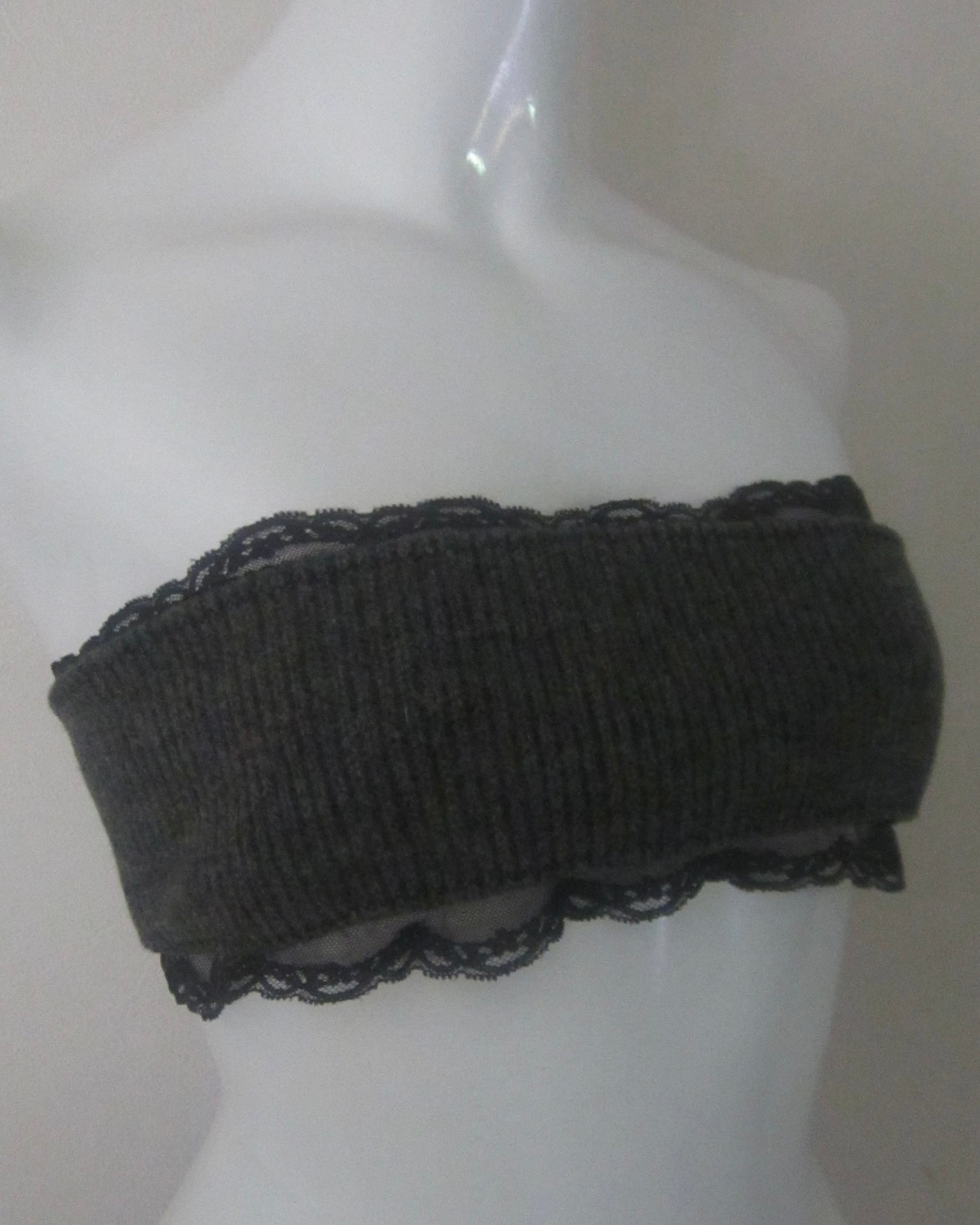 lace rib layered bra