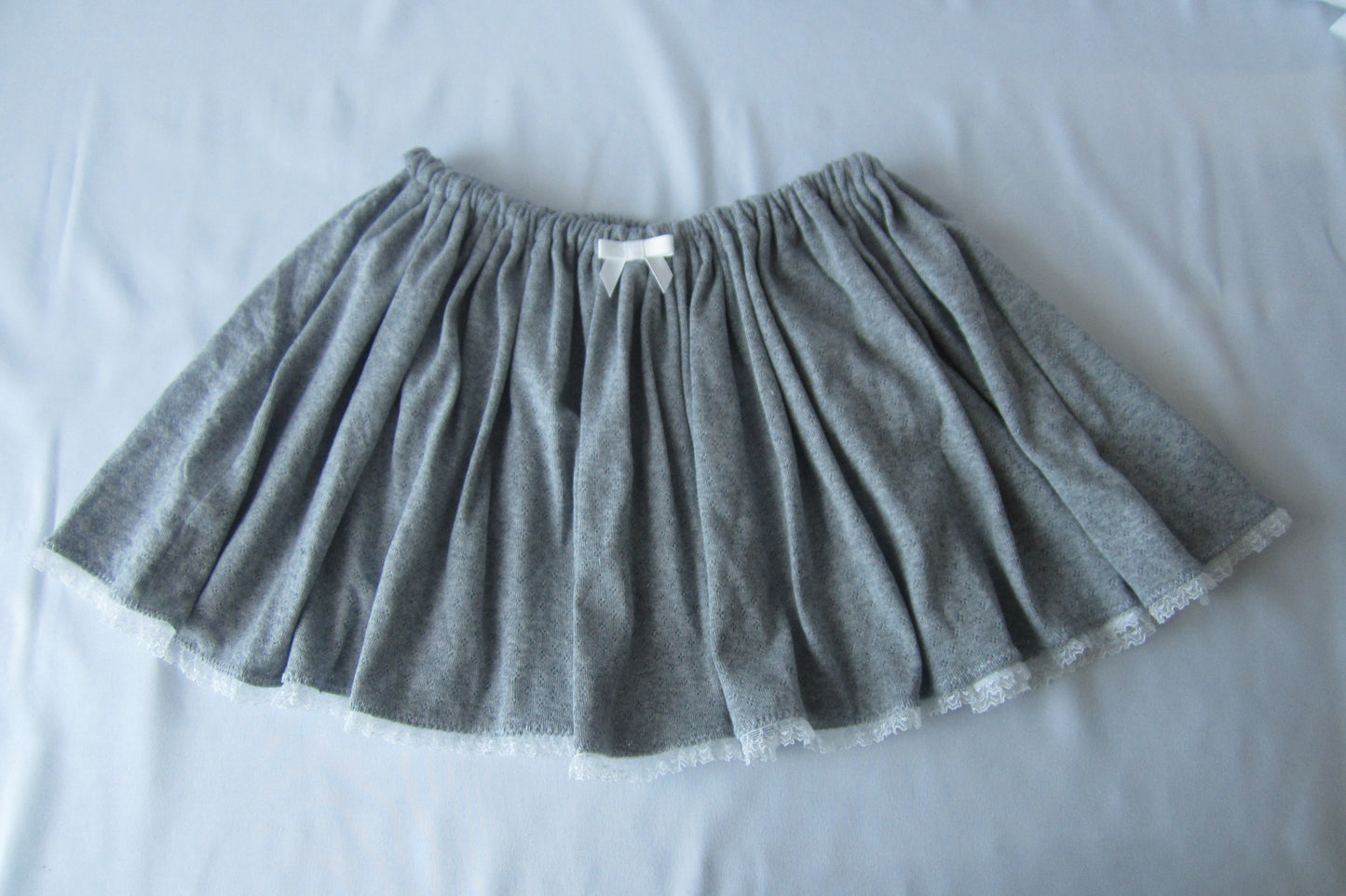 cotton lace gather skirt