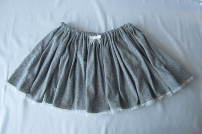 cotton lace gather skirt