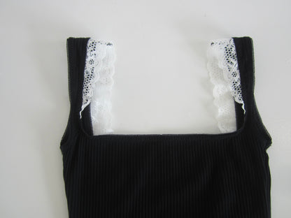 back open lib lace tops