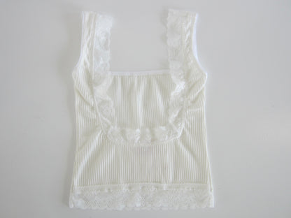 back open lib lace tops
