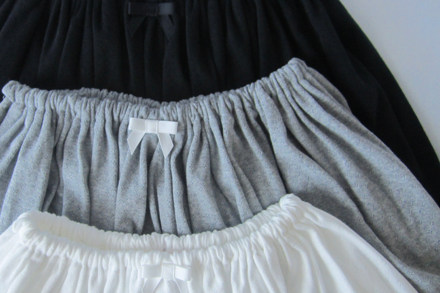 cotton lace gather skirt