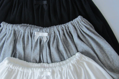 cotton lace gather skirt