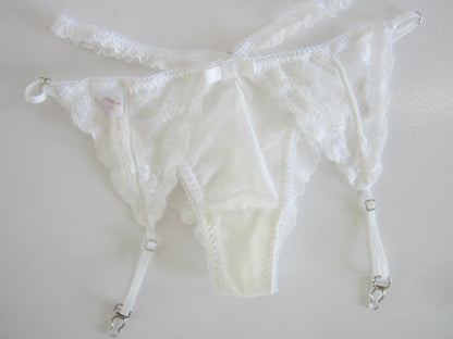 lace silkcotton garter shorts