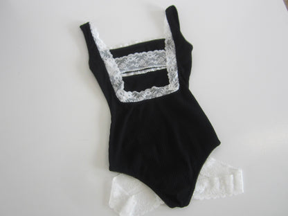 back open lib lace body suit