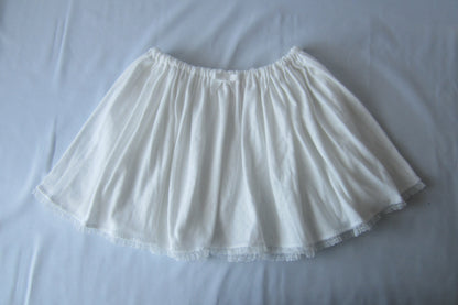 cotton lace gather skirt