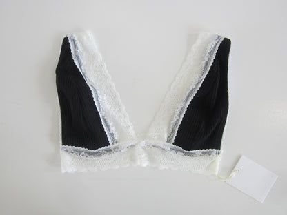 rib lace bra
