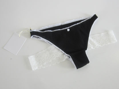 rib lace shorts