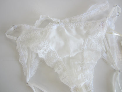 lace silkcotton garter shorts