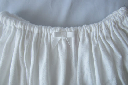 cotton lace gather skirt