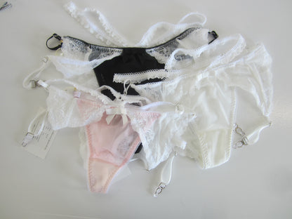 lace silkcotton garter shorts