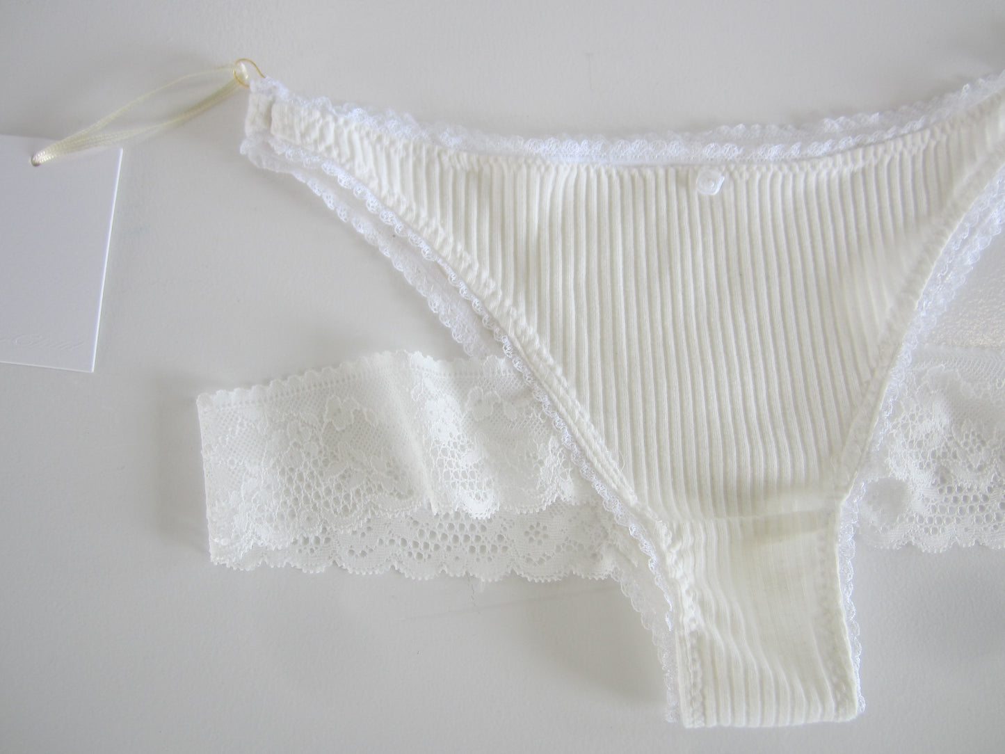 rib lace shorts