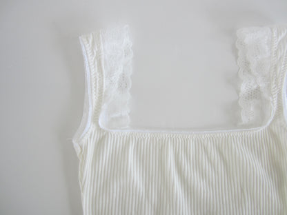 back open lib lace tops