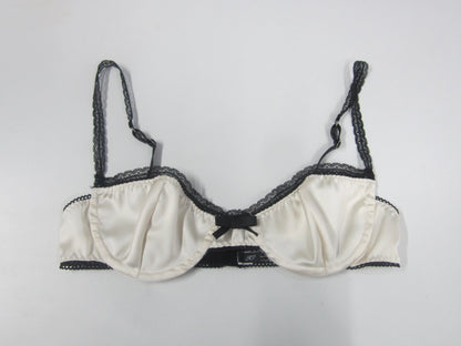 satin lace wire bra