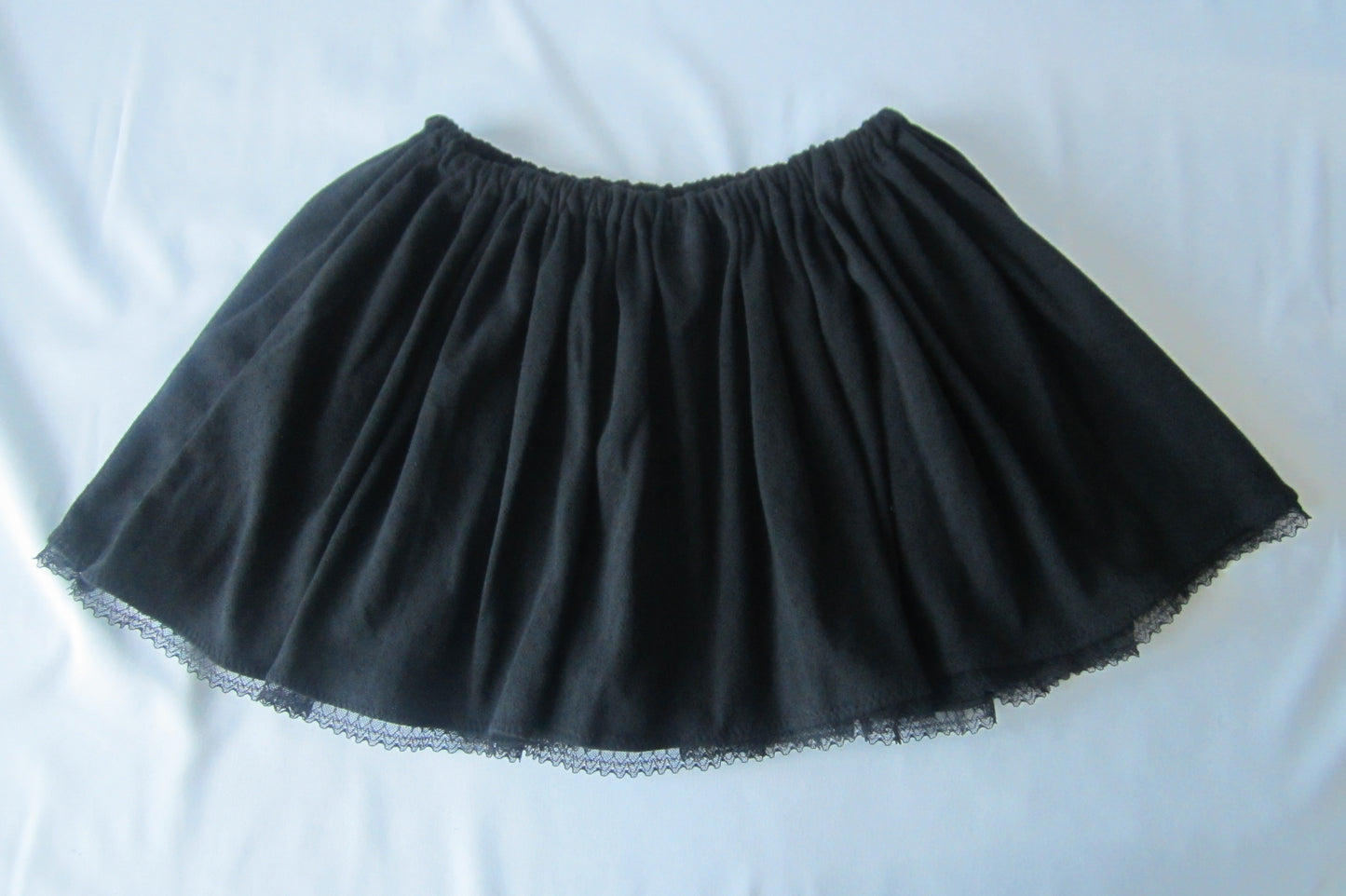 cotton lace gather skirt