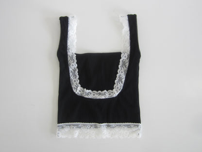 back open lib lace tops