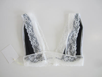 rib lace bra