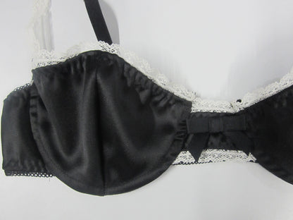 satin lace wire bra