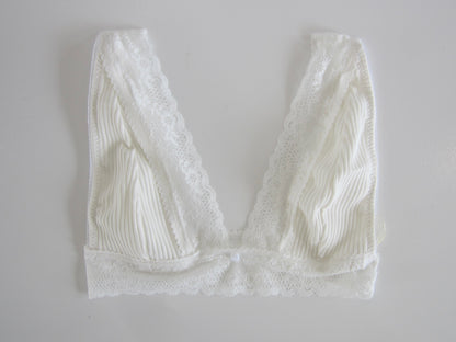 rib lace bra